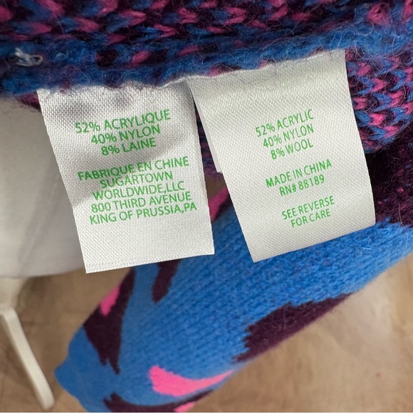 NEW Lilly Pulitzer Ferrara Vibrant Floral Sweater in blue flare - Picture 10 of 12